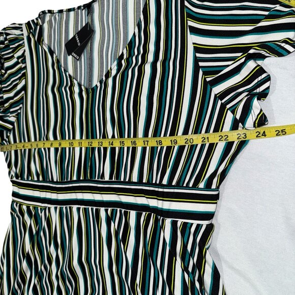 TORRID Midi Crepe Studio Knit Flutter Sleeve Dress Sz 3(3x) 22-24 NWT - Picture 11 of 15